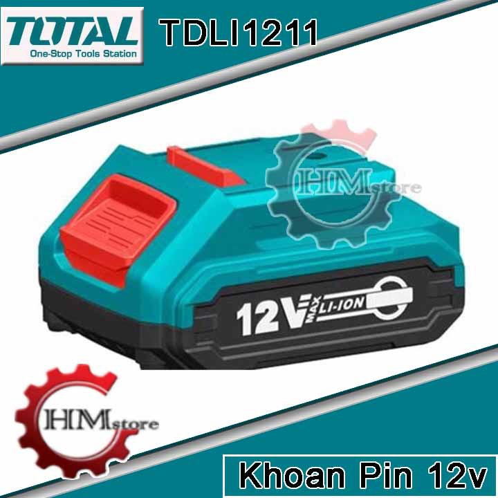 [Chính hãng] Máy Khoan dùng pin Li-ion 12V TOTAL TDLI1221 - Máy khoan pin cầm tay 12v