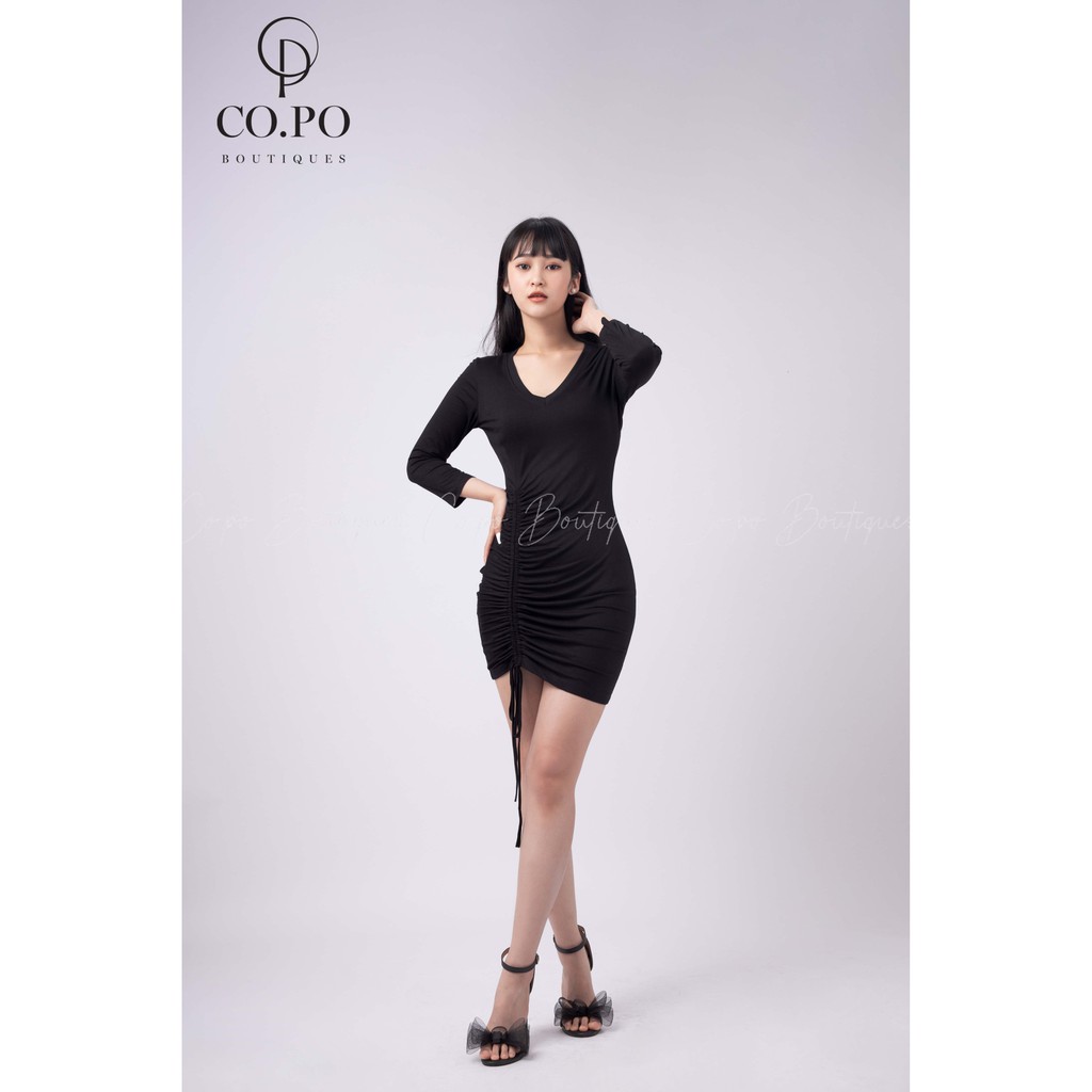 [ĐẦM FLASHSALE 30%]- ĐẦM THIẾT KẾ - ĐẦM THUN BODY - ĐẦM RÚT DÂY - ĐẦM TAY NGẮN JESSI MINI DRESS | BigBuy360 - bigbuy360.vn