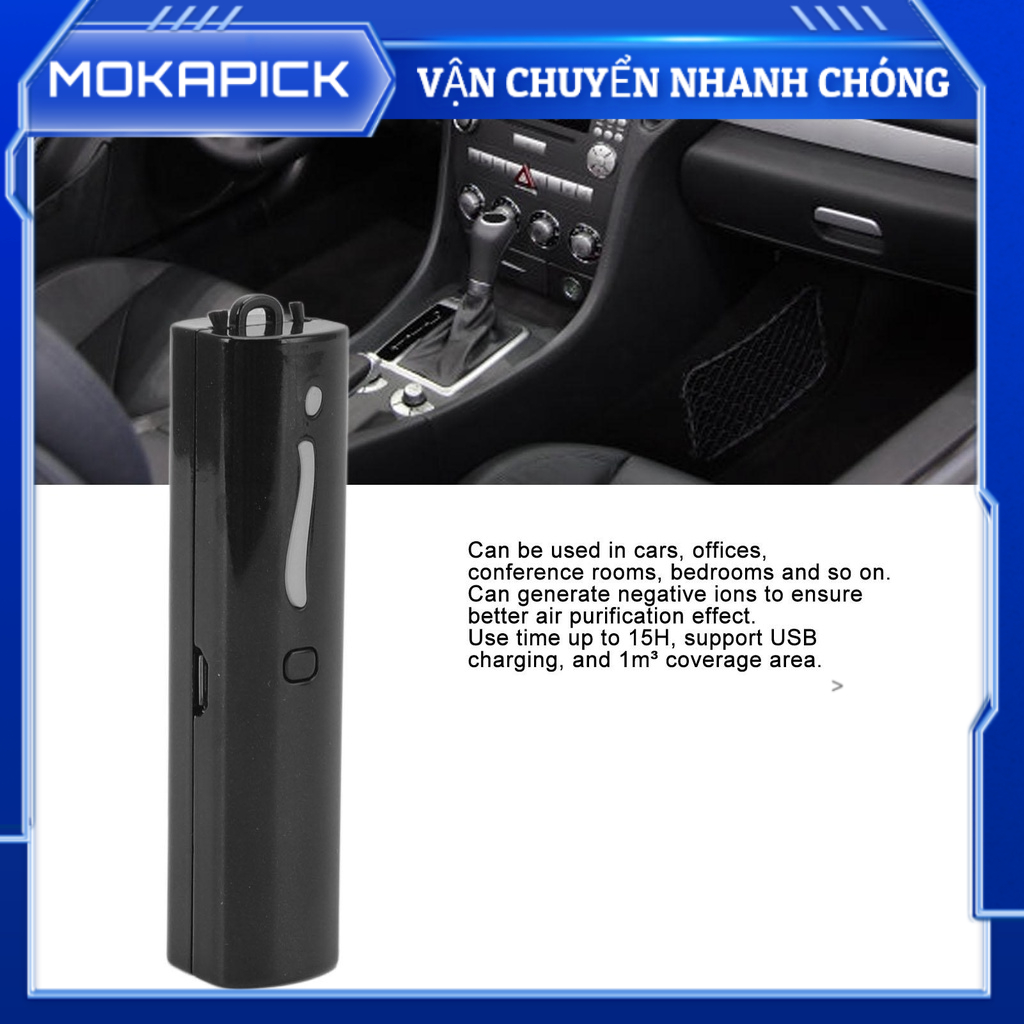 Máy Lọc Không Khí Ion Âm Mini Sạc USB Đeo Cổ Tiện Dụng Cho Gia Đình / Xe Hơi