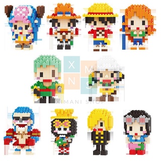 12 Mẫu Mô Hình Lắp Ráp Lego One Piece 3D Anime Nhân Vật Luffy Zoro Ace Sanji Nami Chopper Robin Brook Mini - Đảo Hải Tặc