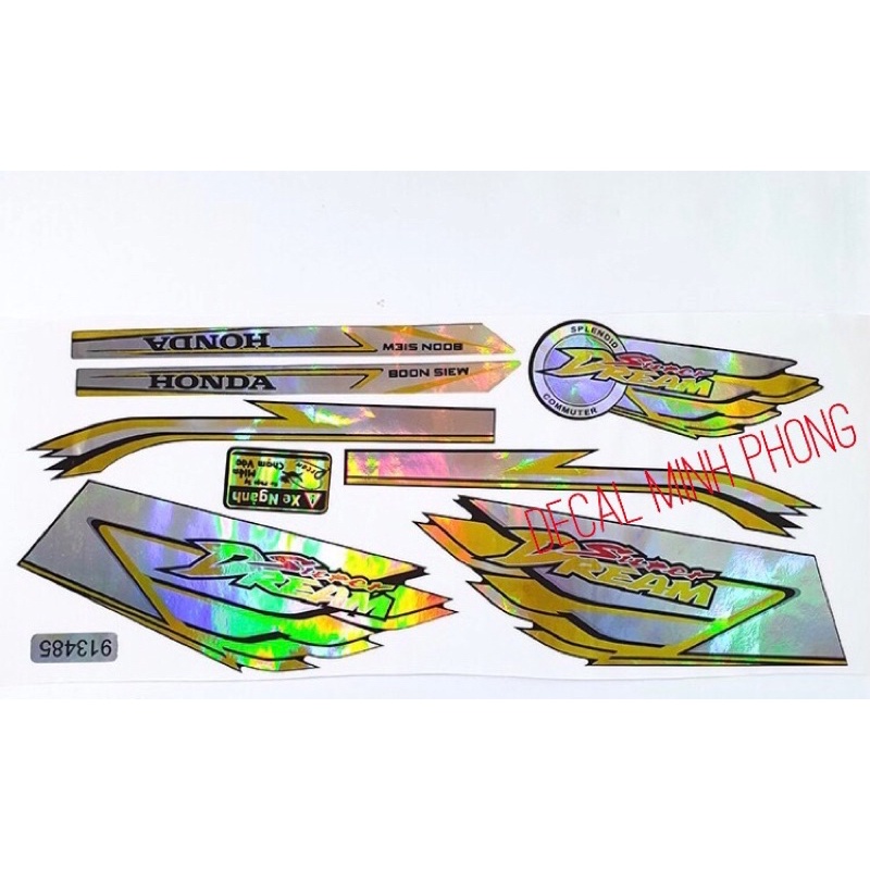 Tem xe Dream 7 màu hình cánh chim