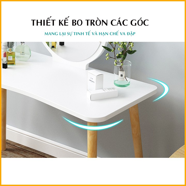 Bàn trang điểm phong cách mới, bàn phấn thiết kế hiện đại nhỏ gọn dễ phối với nội thất, bàn makeup