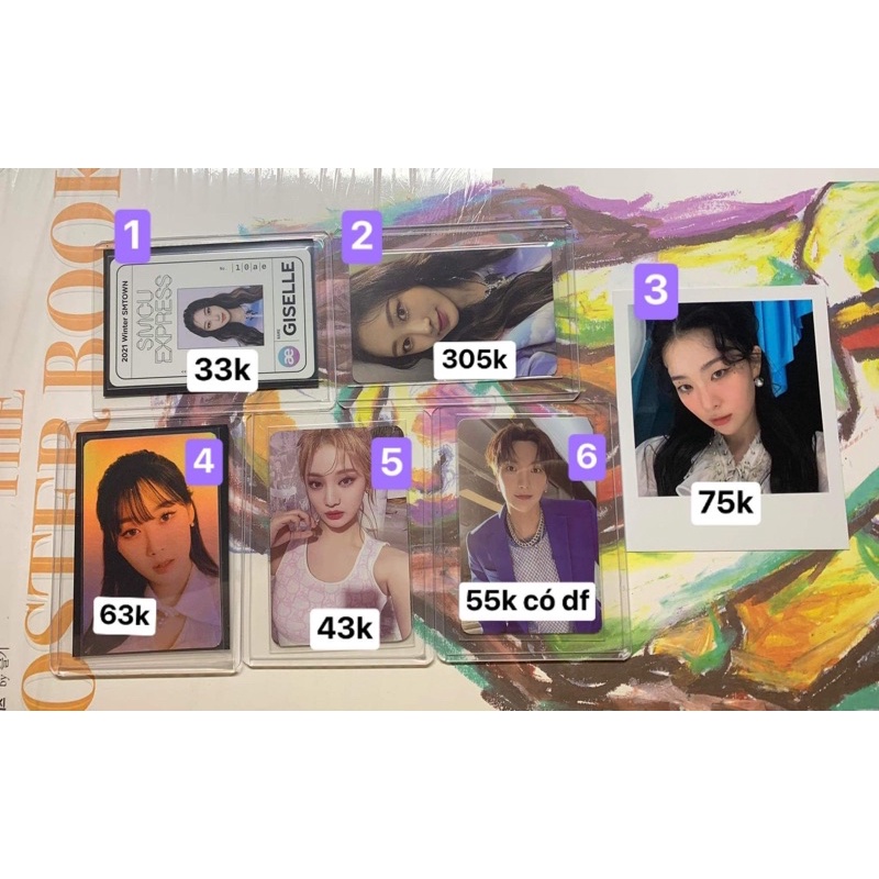 card trong album của aespa, sj, rv hàng chính hãng