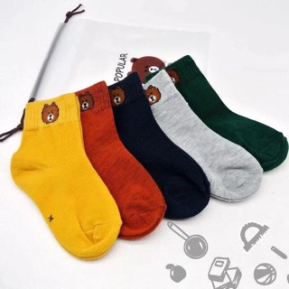 Sét 5 Đôi Tất Gấu Cho Bé Trai Và Gái (1-12 tuổi)