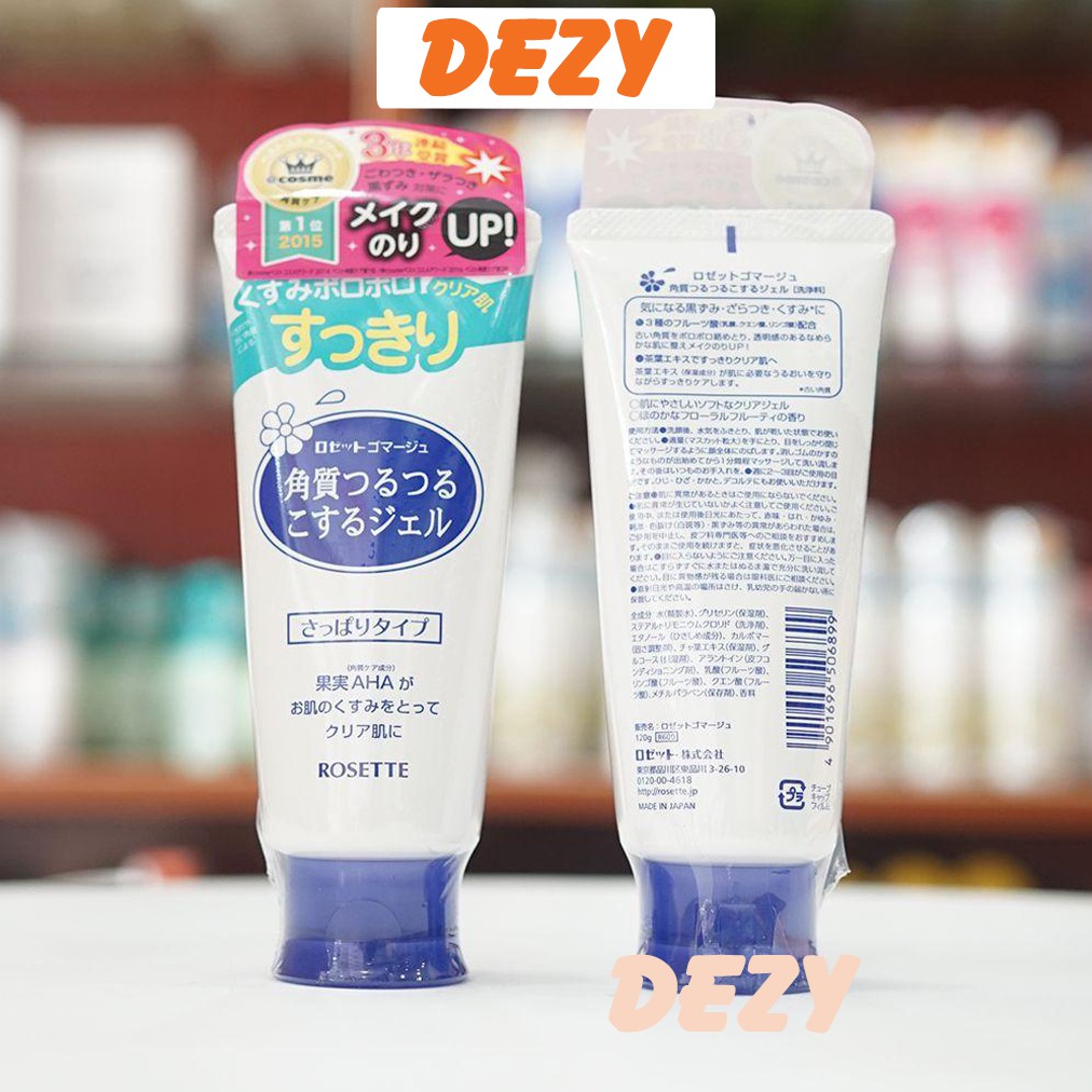 [CHÍNH HÃNG] Tẩy Tế Bào Chết Rosette Gel Nhật Bản - Tẩy Da Chết Mặt Da Khô Da Nhạy Cảm Dưỡng Ẩm Ngừa Lão Hóa Da Dezy