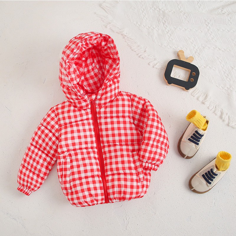 áo phao kẻ caro hình ngộ nghĩnh đáng yêu cho bé