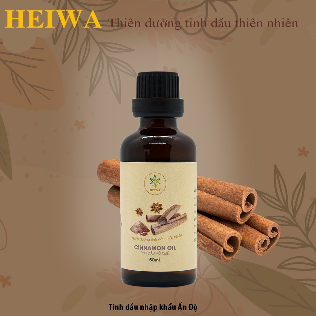 [NGUYÊN CHẤT]Tinh dầu Quế nhập khẩu Ấn Độ thương hiệu HEIWA dung tích 50ML