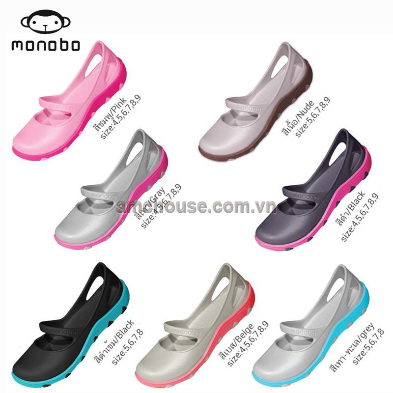 Giày cặp mẹ và bé nhựa đúc Thái Lan MONOBO - TAMMY - hồng phấn