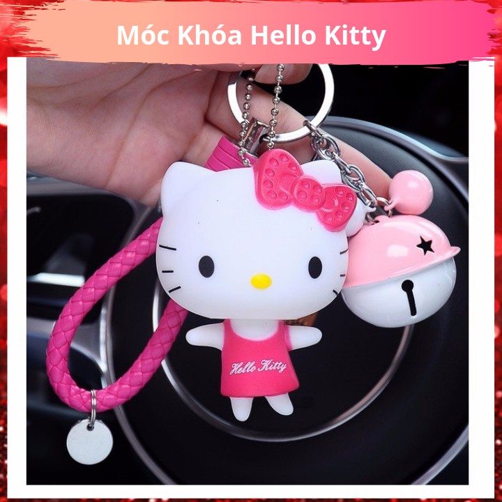 Móc Khóa Mèo Hello Kitty- Gấu Cute có dây