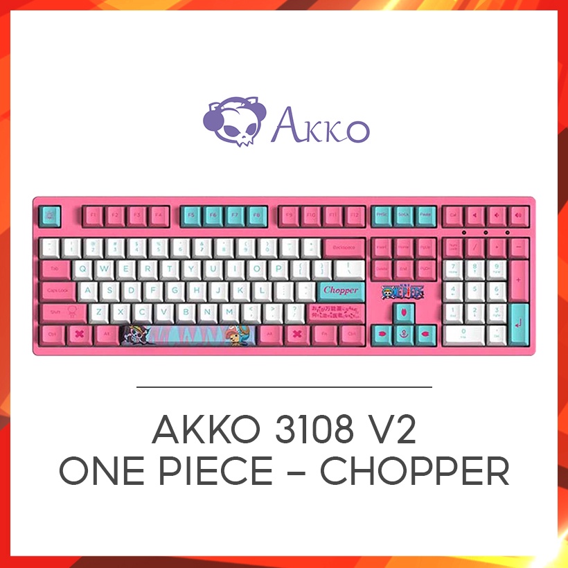 [Mã ELHAMS5 giảm 6% đơn 300K] Bàn phím cơ AKKO 3108 v2 One Piece - Chopper (Hàng chính hãng) - Bảo hành 12 tháng