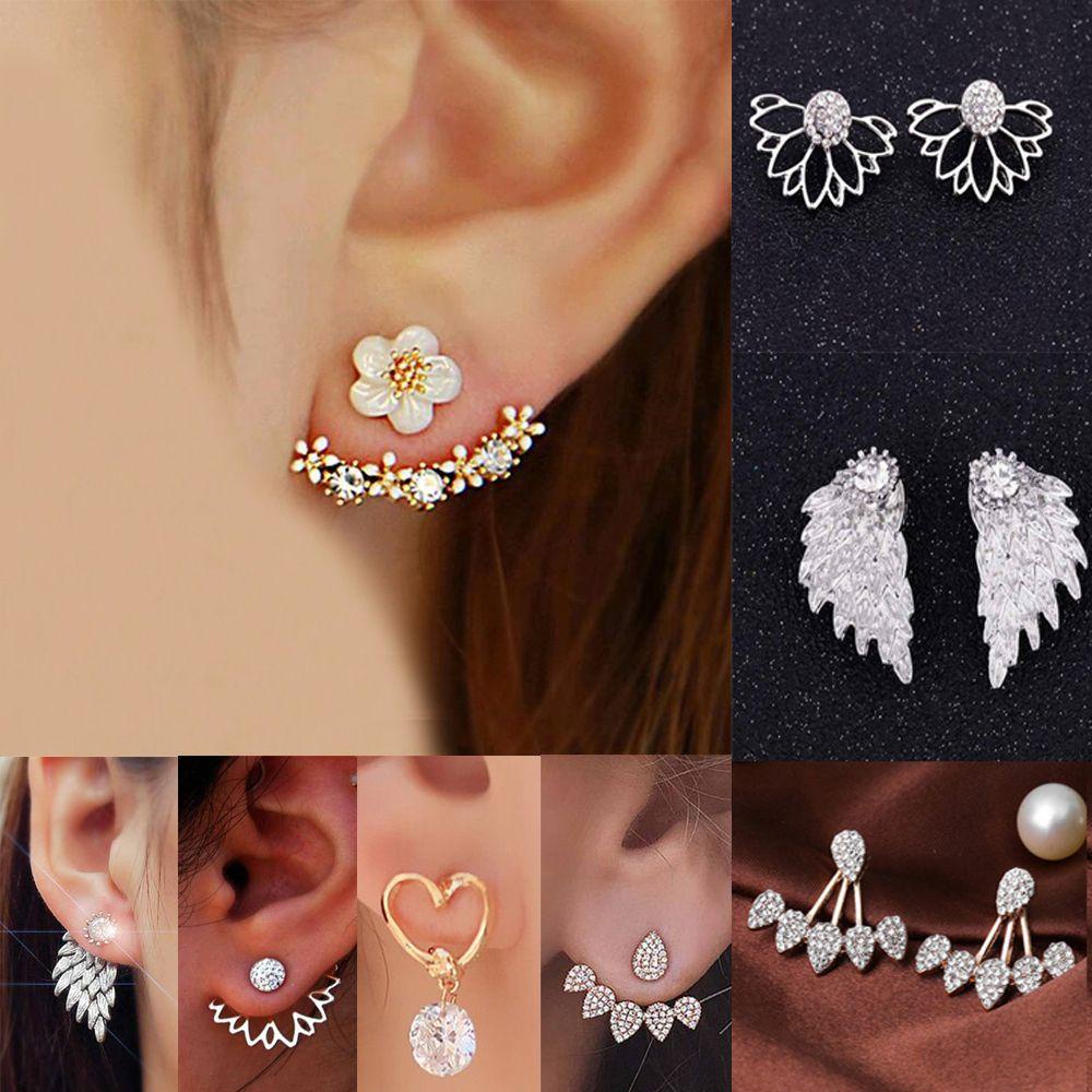 Bông Tai Hình Trái Tim Đôi Cánh Thiên Thần Thời Trang