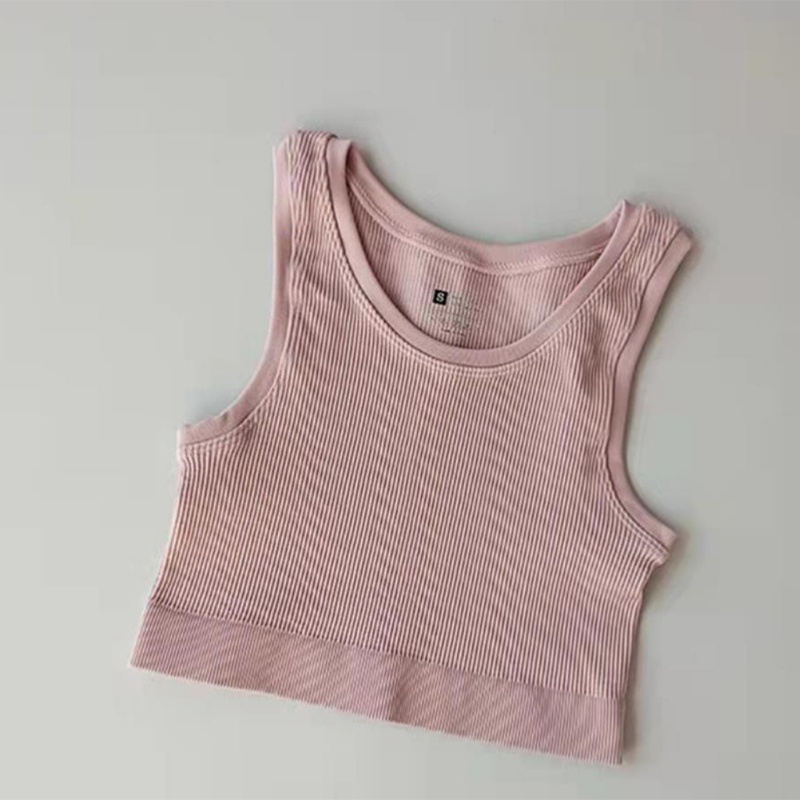 Youyo Áo Croptop Dệt Kim Sát Nách Màu Trơn Đơn Giản Cho Nữ Tập Yoga / Gym / Thể Thao Ngoài Trời