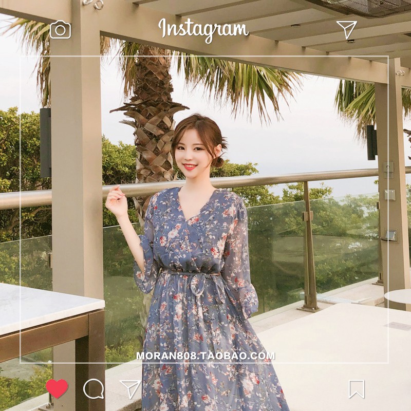 Váy hoa dáng dài mẫu mới 2020 MORAN Hàn Quốc (ORDER)- Có ảnh thật | BigBuy360 - bigbuy360.vn
