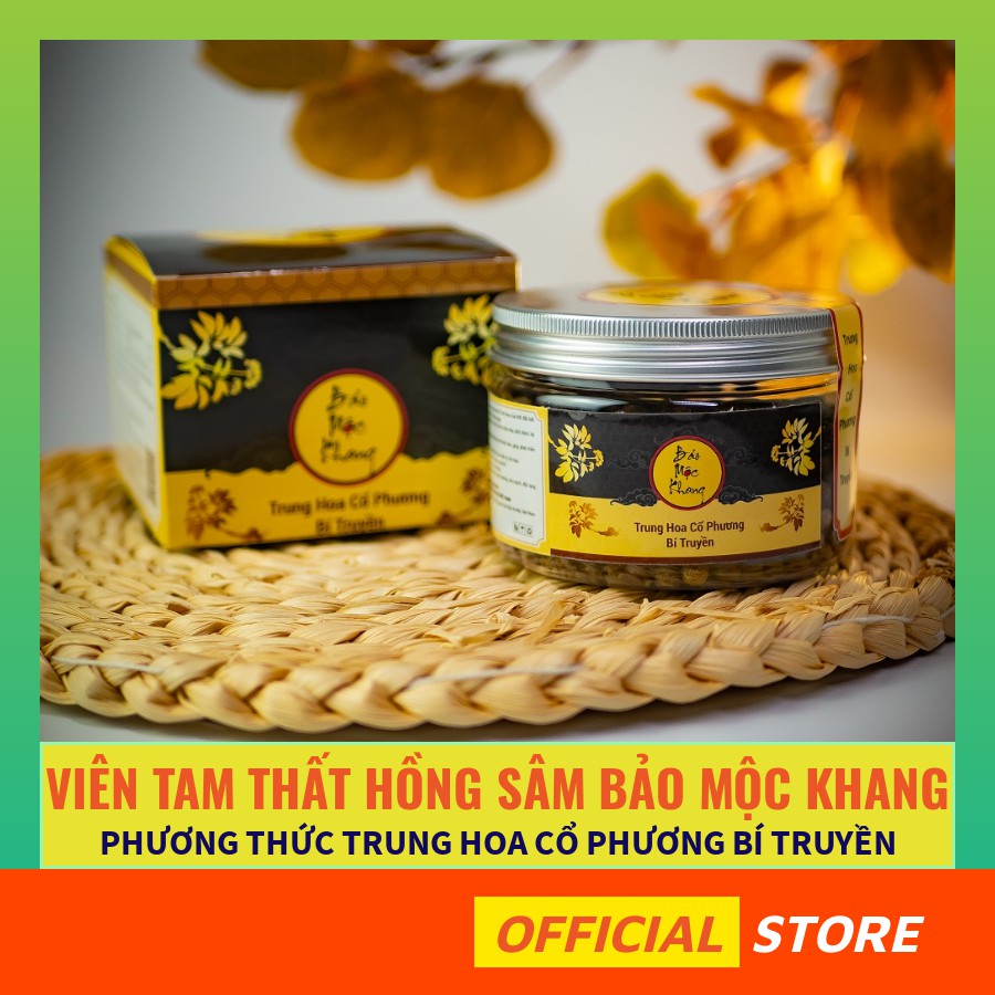 Viên Tam Thất Hồng Sâm Mật Ong Rừng Cao Cấp Bảo Mộc Khang 200G