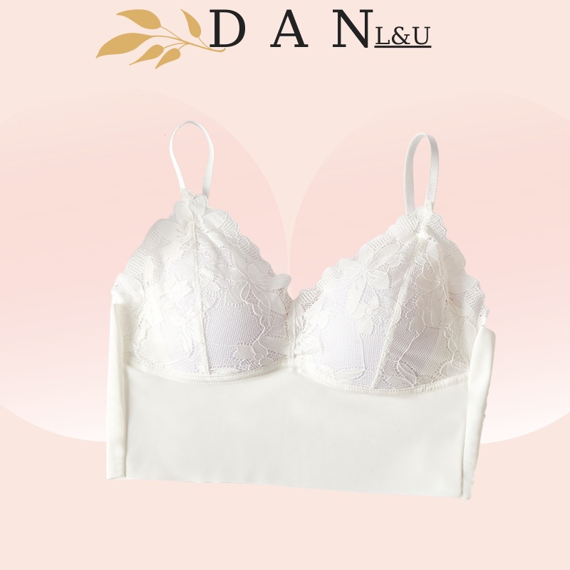 Áo Ngực Bra Cúp Phối Ren Mềm Mại Nữ Tính DAN L&amp;U 8842