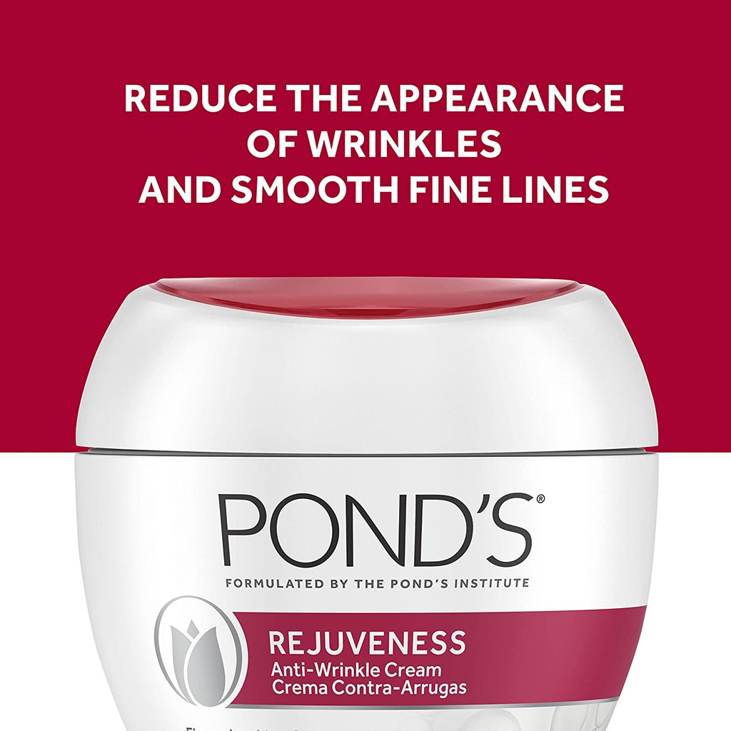 Kem mặt làm giảm vết nhăn Pond's Rejuveness Anti-Wrinkle Cream With Alpha Hydroxy Acid and Collagen 200g (Mỹ)