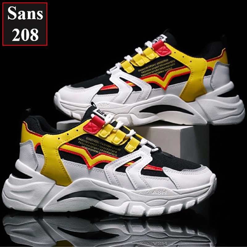 Giày thể thao nam tăng chiều cao 4cm Sans208 giầy sneaker độn đế đẹp thời trang trẻ trung cá tính ngầu fashion sport