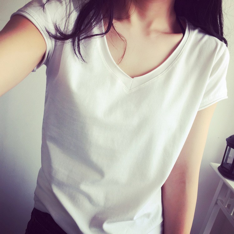 Áo thun màu trơn cho nữ