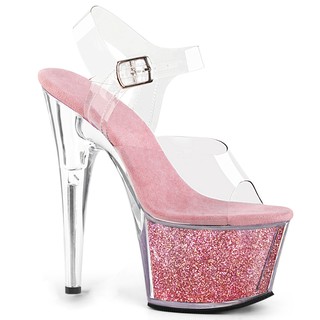 Giày Cao Gót 15cm Trong Suốt Chống Thấm Nước Thiết Kế Sành Điệu Cho Nữ