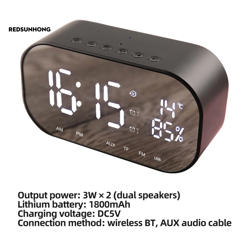 [RSH.z] Loa Kép Bluetooth 4.2 Thiết Kế Nhỏ Gọn Có Đèn LED Cho Nhà / Văn Phòng / Xe Hơi / Ngoài Trời