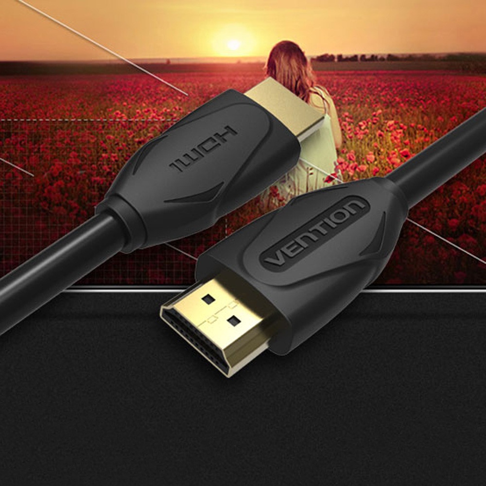 Dây HDMI 1.4 đồng 100% 19+1 màu đen dài 10m Vention VAA-B04-B1000