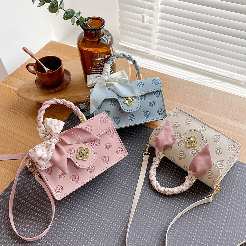 Túi tự đan hình hoa da PU cấp - DIYTúi handmade đeo chéo，Phong cách đa năng hợp thời trang