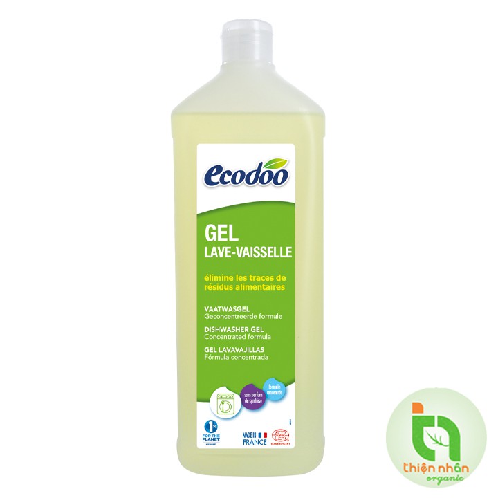 Gel rửa chén sinh học cho máy Ecodoo 1L (đậm đặc) Dishwasher gel