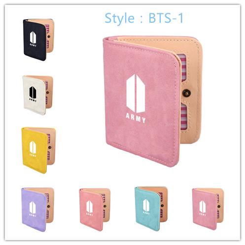 Ví Đựng Thẻ In Hình KPOP BTS Thời Trang Mới Nhất Cho Nam / Nữ Giá Đỡ