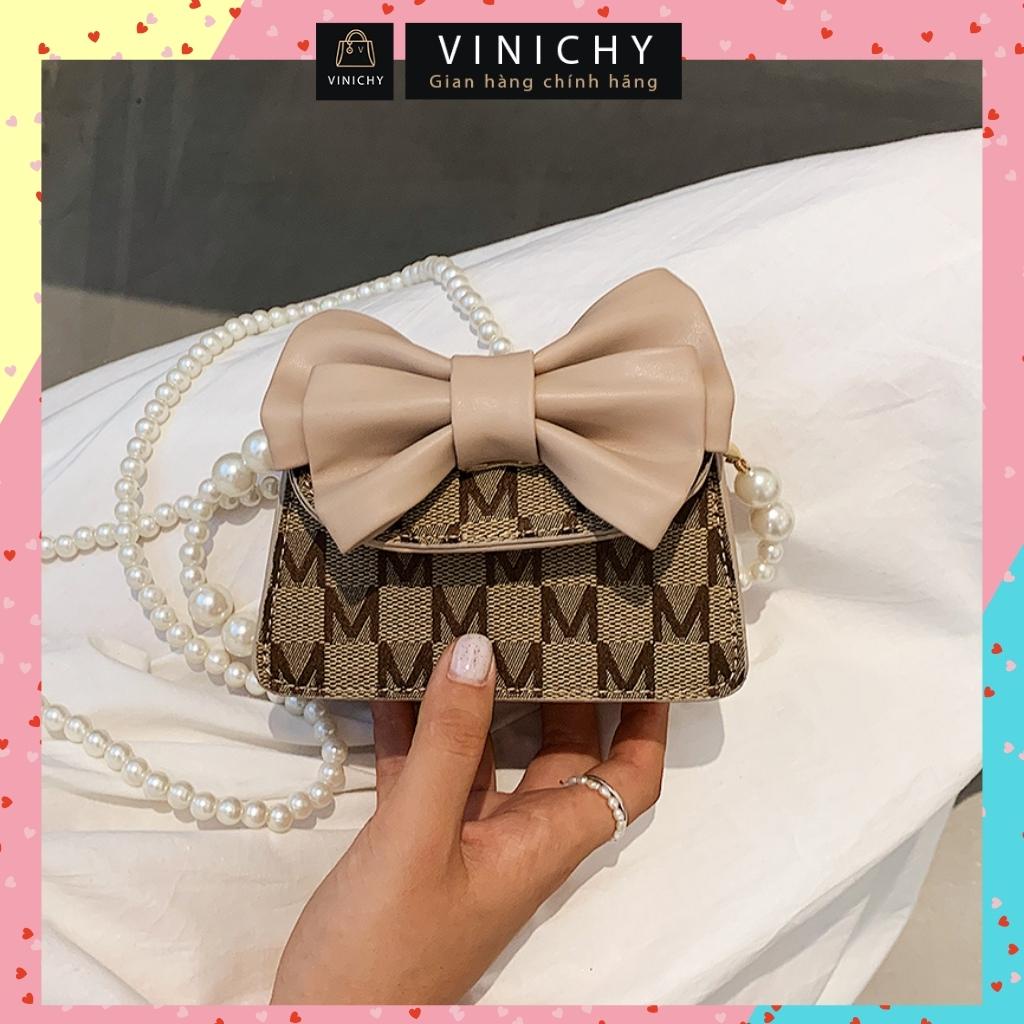 Túi xách Mini nữ đeo chéo, túi đi chơi, đi học VINICHY, da đẹp cao cấp size 12cm HA131