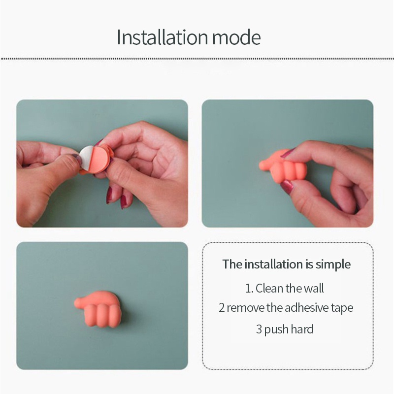 Móc treo đồ gắn tường hình bàn tay sáng tạo dễ thương sắp xếp đồ gọn gàng