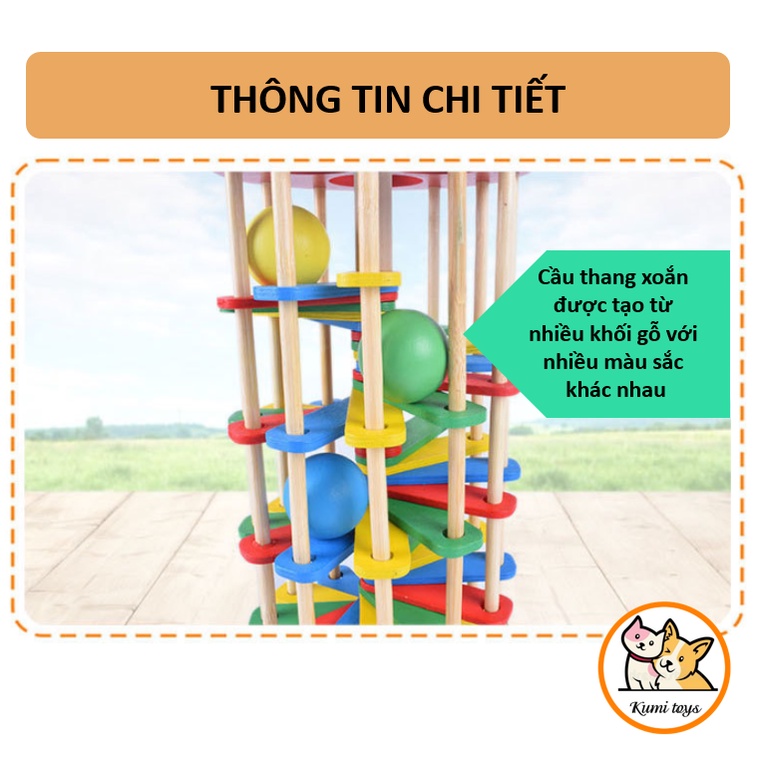 Đồ chơi đập bóng cầu thang zic zac loại đẹp cho bé phát triển kỹ năng Kumi toys