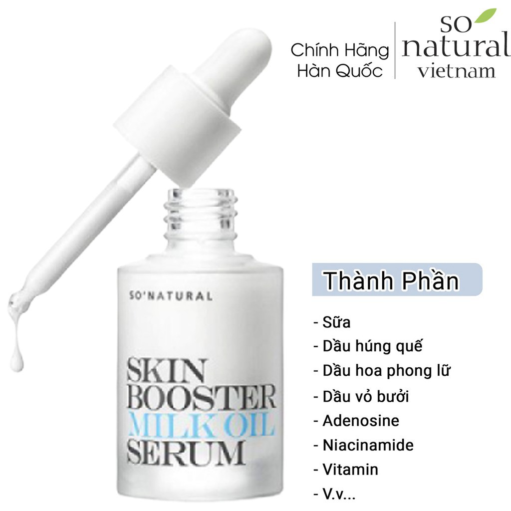 Skin Booster Milk Oil Serum Tinh Chất Dưỡng Trắng Da Chuyên Sâu So Natural  Nhập Khẩu  Hàn Quốc Chuẩn