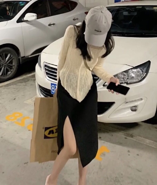 Áo Sơmi Kiểu Mỏng Vàng Be‼️‼️‼️