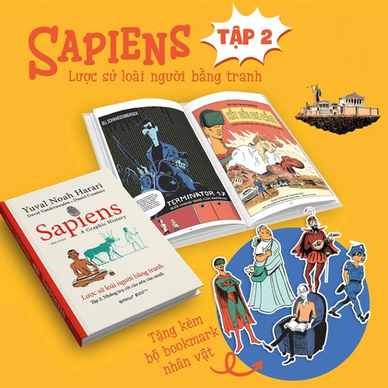 Sách - Sapiens: Lược sử loài người bằng tranh ( Tập 1 +2 ) - AlphaBooks