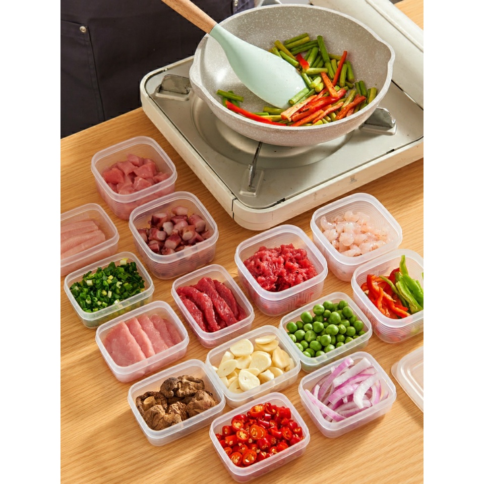 Hộp nhựa đựng thực phẩm chữ nhật Dùng Được Cho Lò Vi Sóng Nhựa Nakaya - Nội địa Nhật Bản