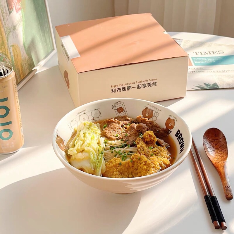 Tô Mì Ramen Line Friends Gốm Sứ Cao Cấp