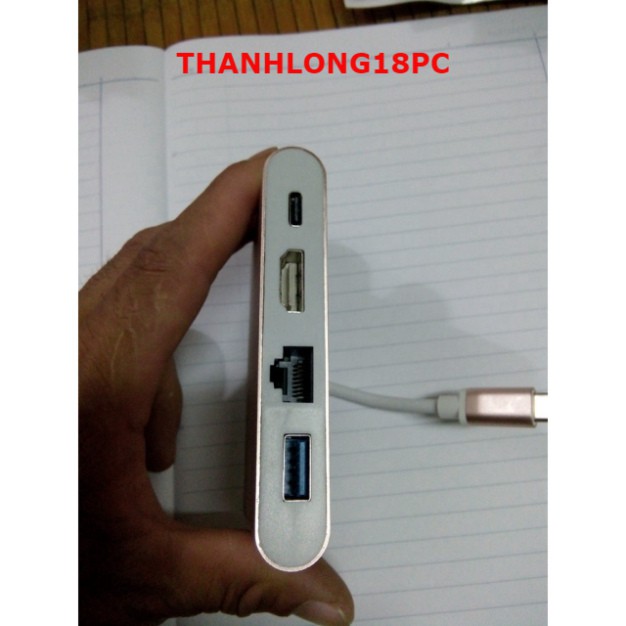 Cáp chuyển Type C to Ethernet-HDMI-USB-TYPE C