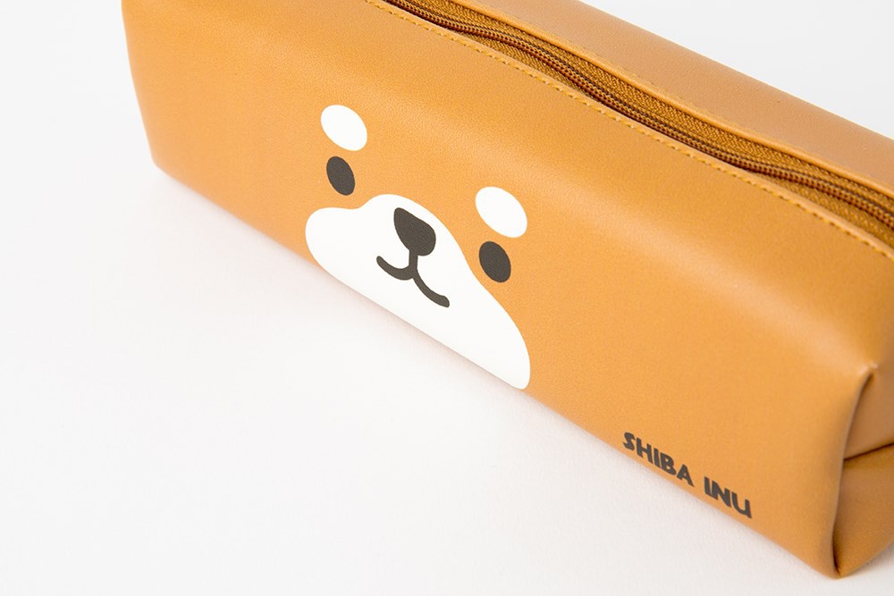 Túi Đựng Bút ARTBOX Hàn Quốc Màu Nâu Hình Shiba Đáng Yêu
