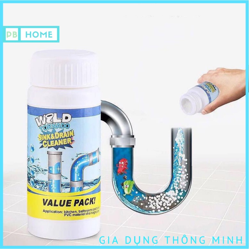 [Siêu HOT] Bột Thông Tắc Cống, Bồn Cầu, Bồn Rửa Chén Bát Loại Cực Mạnh (Hộp Nhỏ)