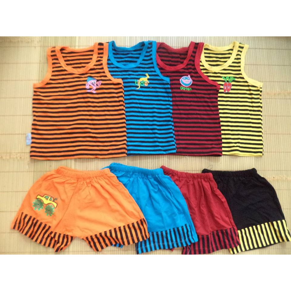 Bộ ba lỗ thun lạnh cho bé 0-4 tuổi