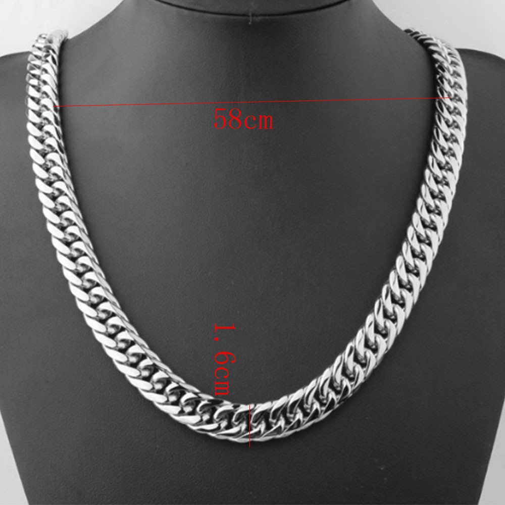 Dây chuyền thép không gỉ dạng dây xích phong cách Punk