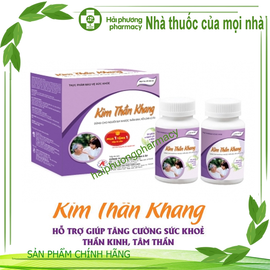 Kim Thần Khang - Hỗ trợ Mất Ngủ, Rối Loạn Lo Âu, Đau Đầu, Giúp Dưỡng Tâm, An Thần (Hộp 180 viên tặng 30v) [Chính Hãng]