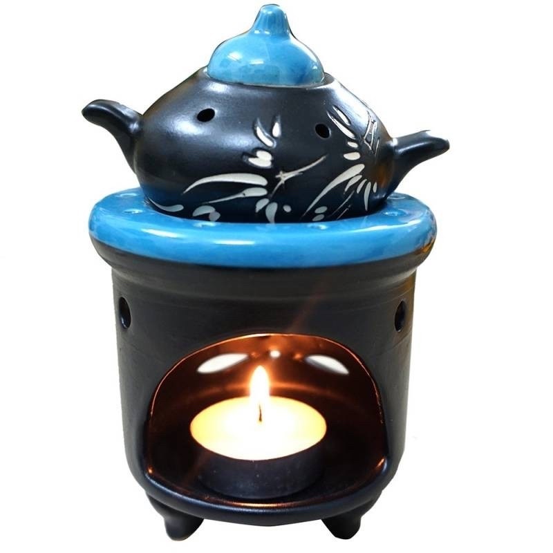Bếp xông tinh dầu nến- bếp đốt tinh dầu gốm sứ- đèn khuếch tán