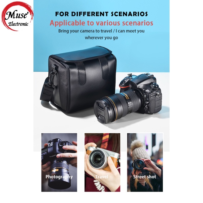 Túi Da Pu Chống Thấm Nước Đựng Máy Ảnh Dslr Tiện Dụng