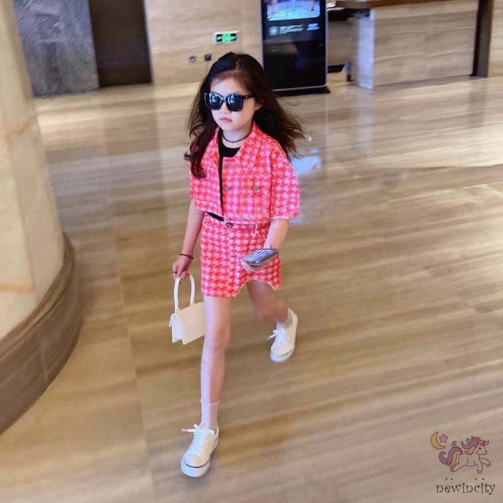 Bộ Áo Khoác + Chân Váy Ngắn Thời Trang Hàn Quốc Cho Bé Gái