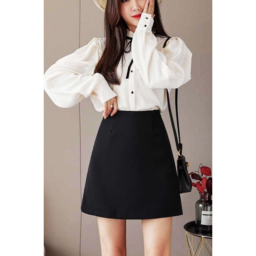 [ Có ảnh thật ] Chân Váy Chữ A  Phong Cách Công Sở , Chân Váy Ngắn Chữ A Công Sở Lưng Cao | BigBuy360 - bigbuy360.vn