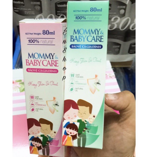 Xịt tinh dầu chống muỗi Mommy &amp; BabyCare hương tràm sả chanh 80ml