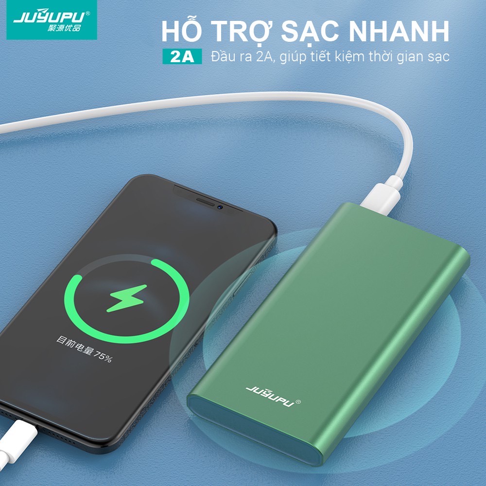 Sạc dự phòng JUYUPU PR-6C 20000mAh/PR-5C 10000mAh,màn hình LED chính hãng Cho iPhone Samsung OPPO XIAOMI cục sạc dự va..