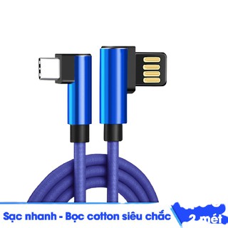 [Freeship] Cáp Sạc Nhanh và Truyền Dữ Liệu Jack Type C Dài 2m CD004T