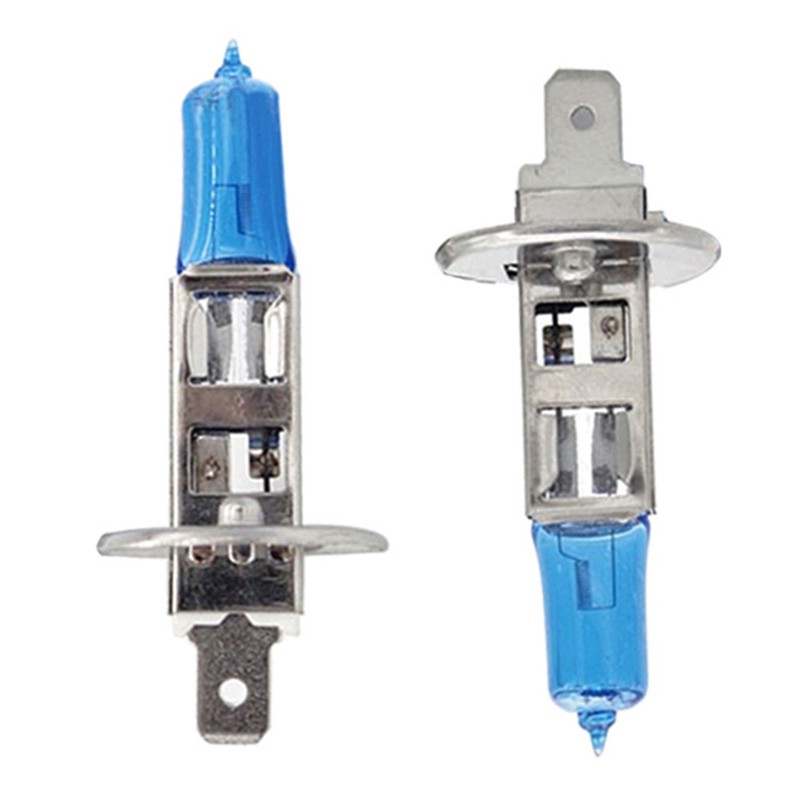 Set 2 bóng đèn halogen H1 12V 100W ánh sáng trắng 6000K cho xe ô tô